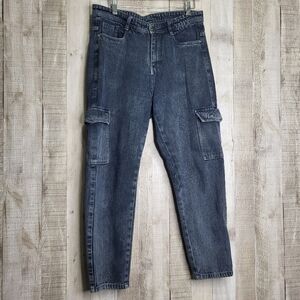 Zara Cargo Style Black Jeans. Size 32